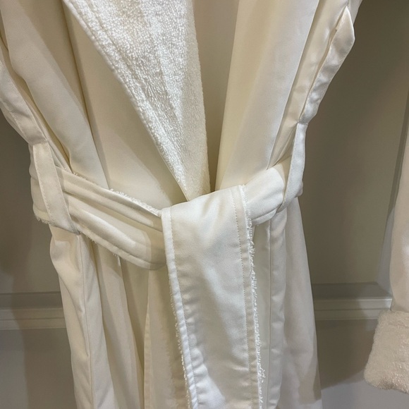FRETTE WHITE TERRY UNISEX SPA BATHROBE SIZE XL - Picture 6 of 9